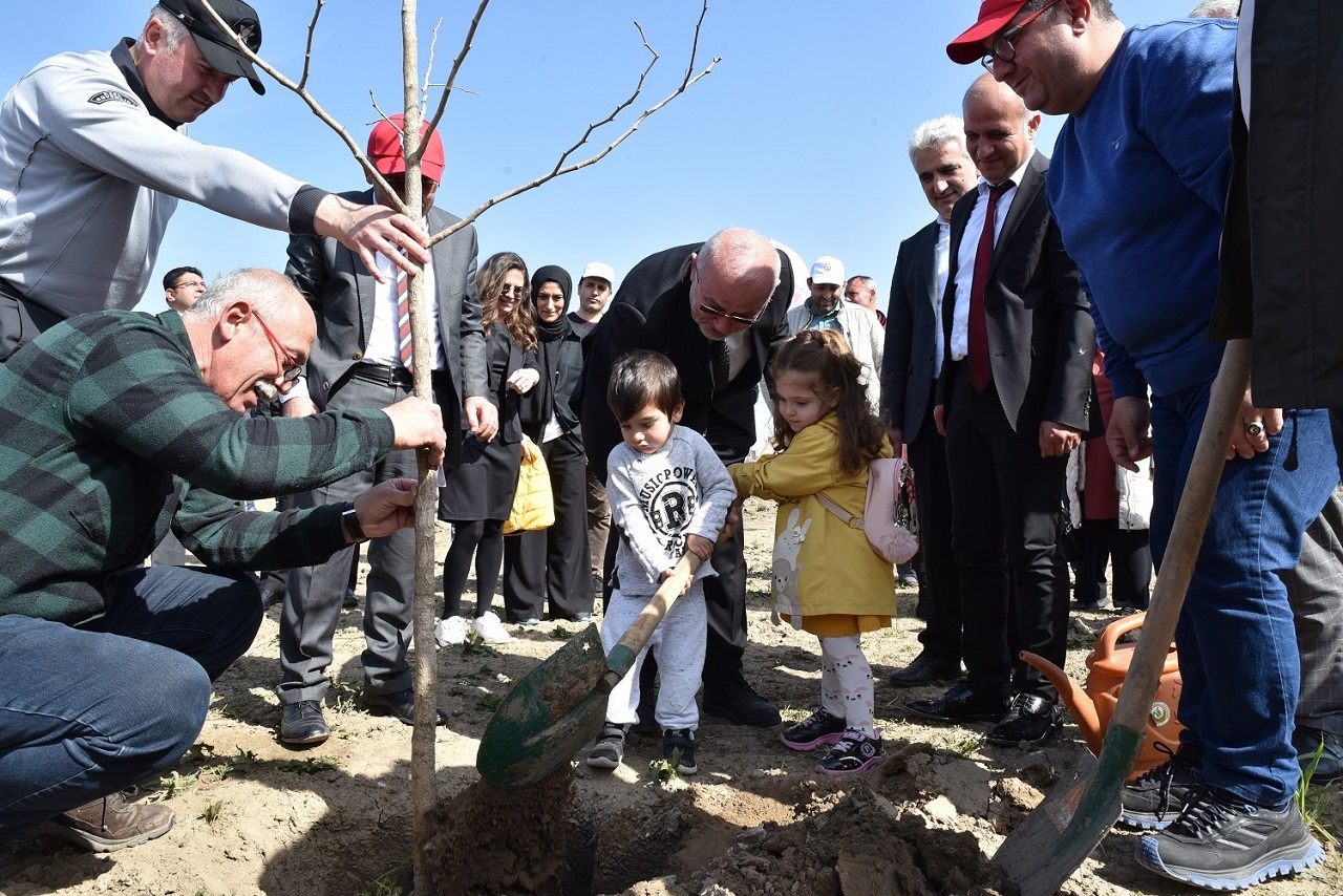 OMÜ Bafra Yerleşkesi’nde Bin 100 Fidan Toprakla Buluşturuldu