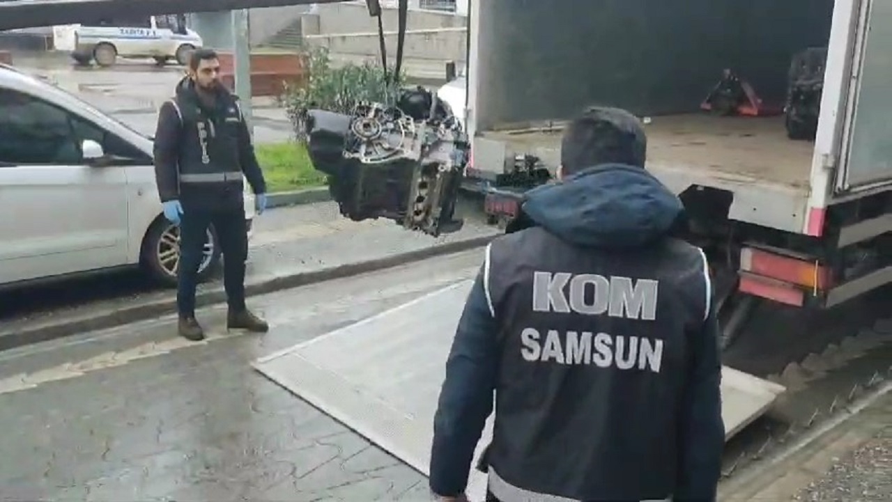 Samsun’da 8 Adet Kaçak Lüks Araç Motoru Ele Geçirildi