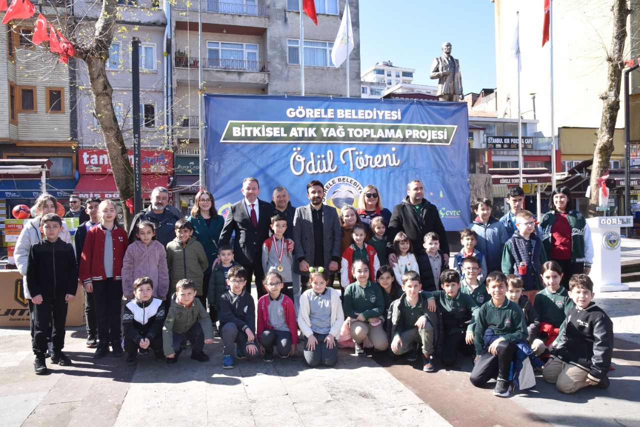 Görele’de atık yağ toplama yarışması kazananları ödüllendirildi