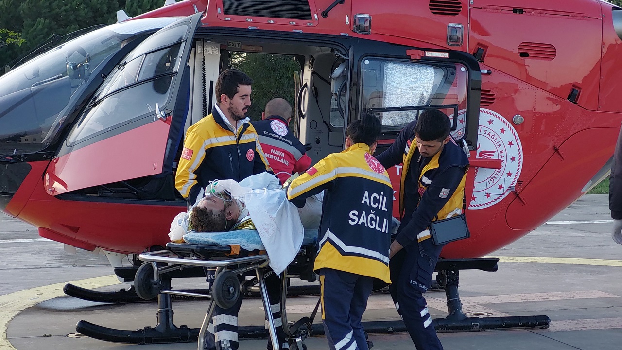 Samsun’da Mangal Patlaması: Ambulans Helikopter Müdahale Etti