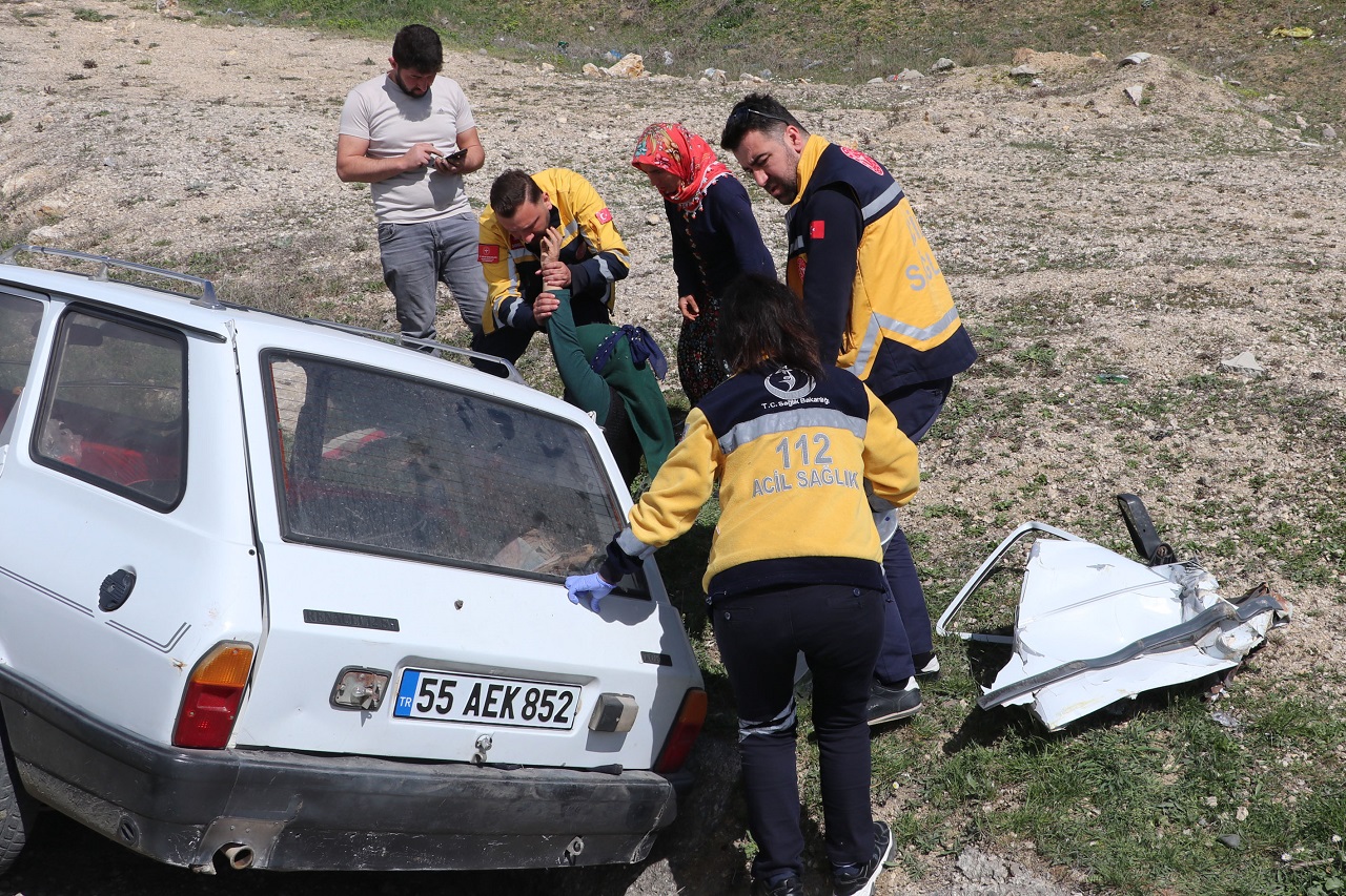 Samsun Havza’da Otomobil Kanala Düştü: 1 Yaralı