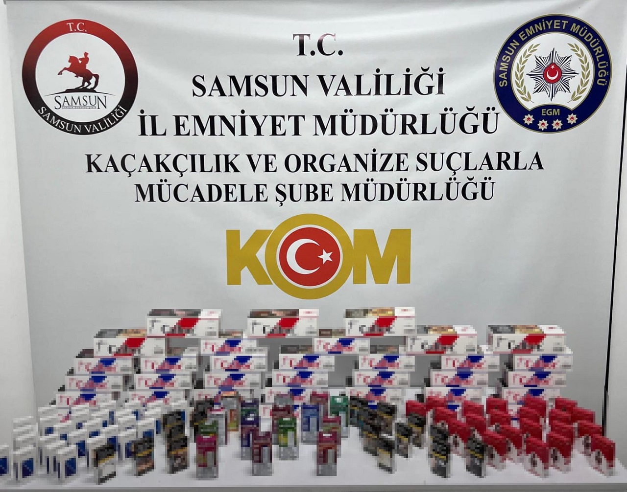 Samsun’da Sağlık Memuru Dahil 2 Kişi Sigara Kaçakçılığından Yakalandı