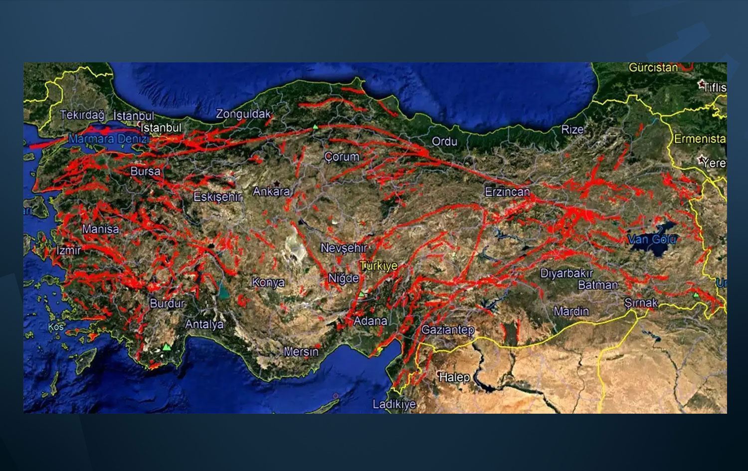 Türkiye Diri Fay Haritası Güncellendi: 485 Diri Fay Tespit Edildi