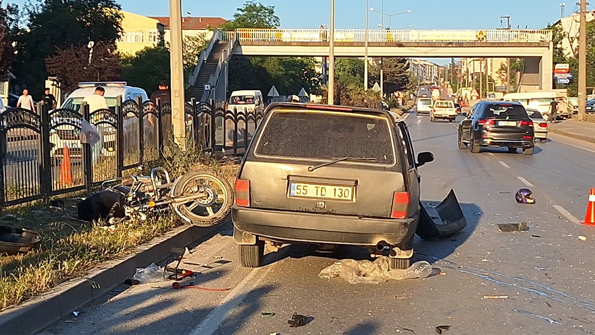 Samsun Bafra’da Trafik Kazası: Motosiklet Sürücüsü Can Verdi