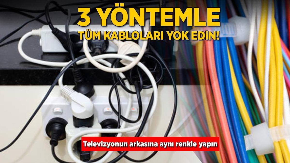 3 yöntemle tüm kabloları yok edin! Televizyonun arkasına aynı renkle yapın