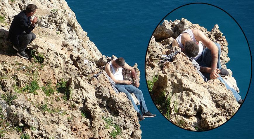 40 metrelik falezlerin ucunda can pazarı! ’90 kilo adamdım şu halime bak, çaresizlik nedir bilir misin?’