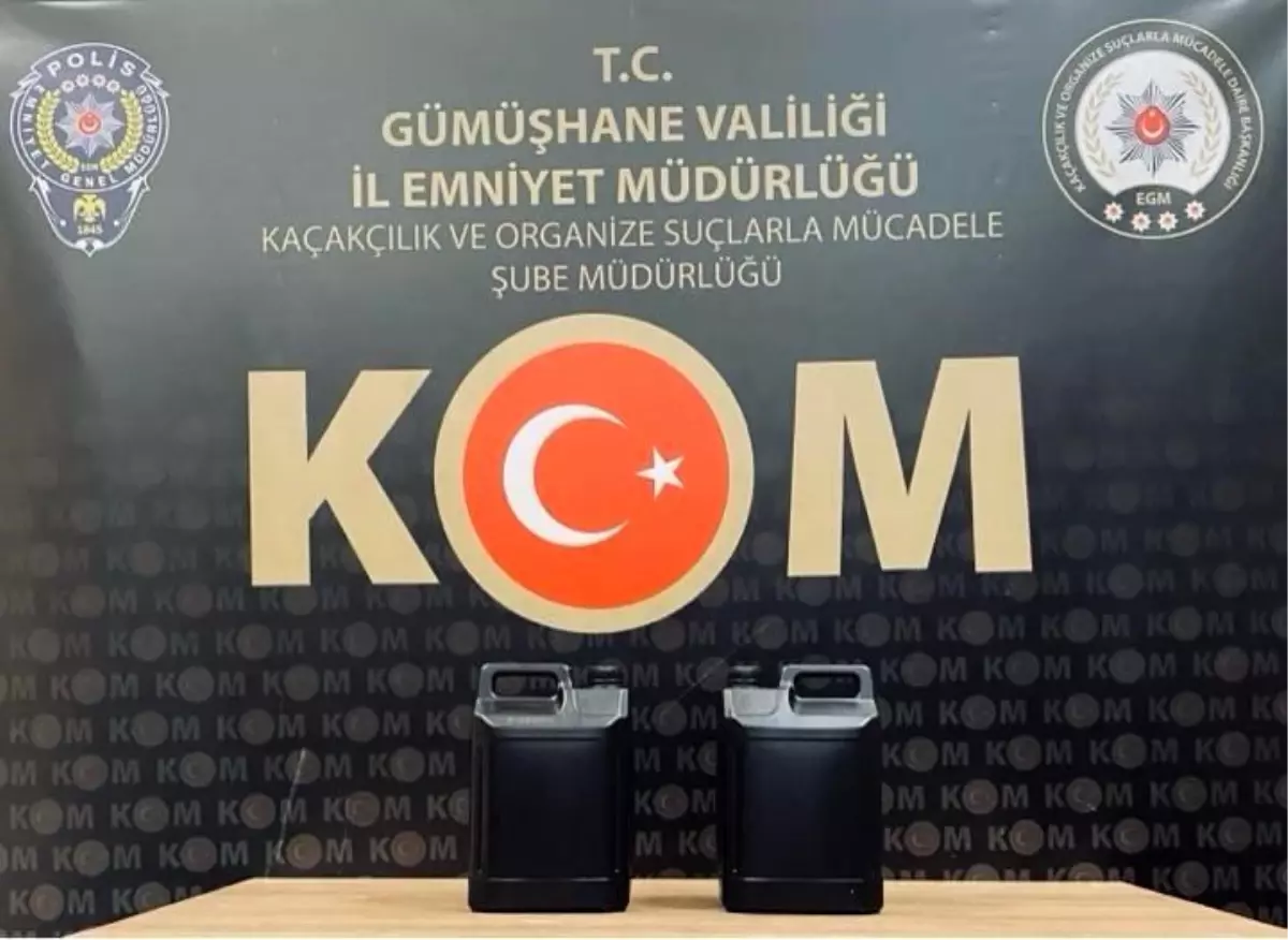 Gümüşhane’de Sahte Alkol Operasyonu