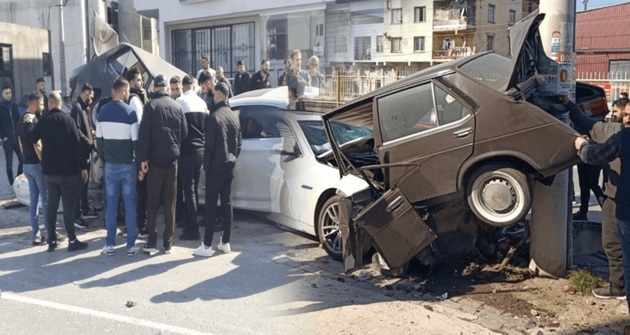 Kontrolden çıktı önüne gelene çarptı