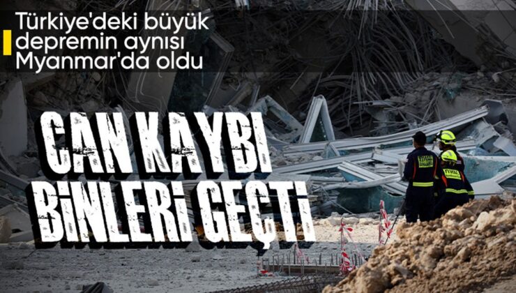 Myanmar’daki depremlerde can kaybı bini geçti
