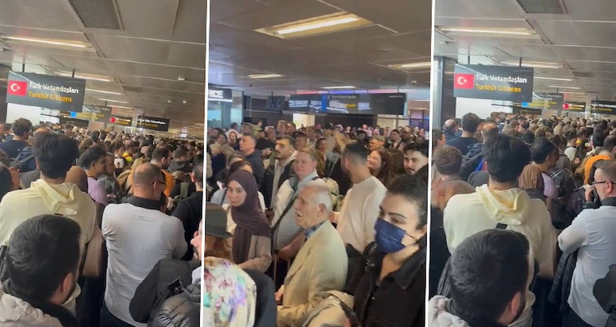 Sabiha Gökçen’de sistem arızası kaosa neden oldu! Uzun kuyruklar oluştu