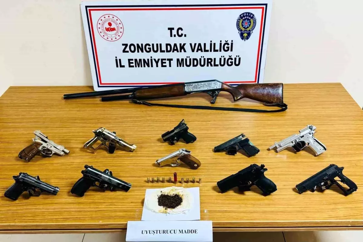 Zonguldak’ta Silah ve Uyuşturucu Operasyonu