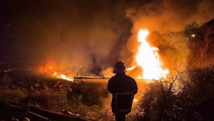 Osmaniye’de Akaryakıt Yüklü Tanker Devrildi