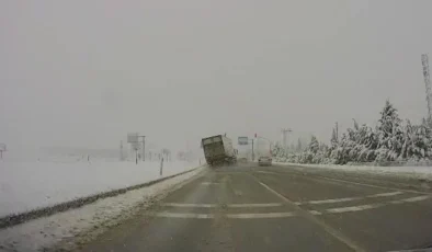 Merzifon Yolunda Tırın Kaza Anı