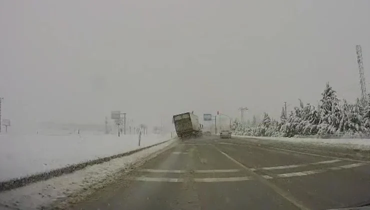 Merzifon Yolunda Tırın Kaza Anı