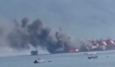 İzmit Körfezi’nde 228 Metrelik Tankerde Yangın Paniği