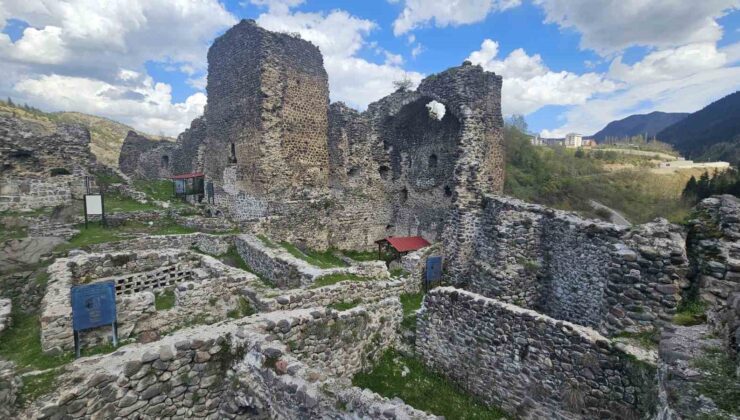 Şavşat Kalesi’nin Tarihi Yapısı Havadan Görüntülendi