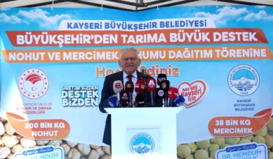 238 Ton Nohut ve Mercimek Tohumu Dağıttı