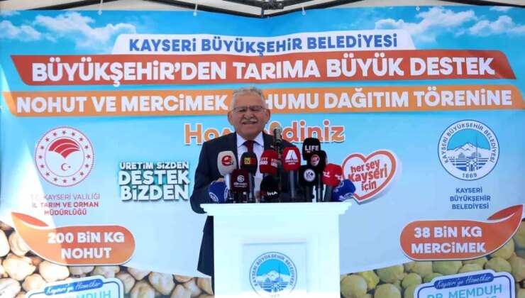 238 Ton Nohut ve Mercimek Tohumu Dağıttı
