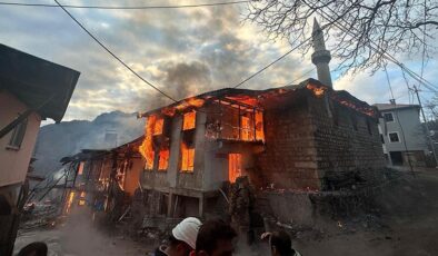 Bir ilçede angın paniği!