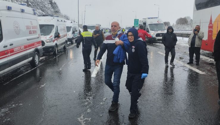 Bolu’da kar yağışı kaza getirdi