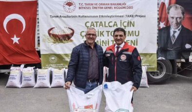 Çatalca’da Çeltik Tohumu Dağıtımı Yapıldı
