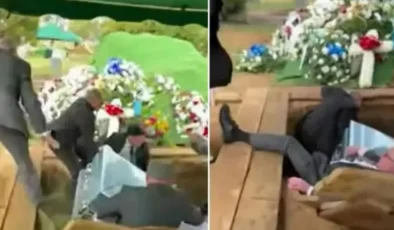 ABD’de Cenazede Şok Anlar