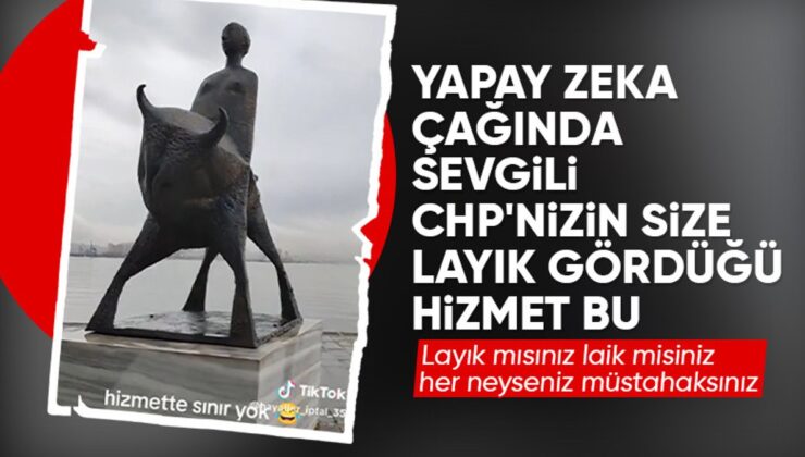 Europa heykeliyle dalga geçen İzmirli