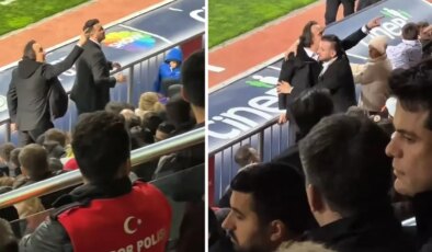 Galatasaray’a edilen küfürleri duyann Eyüpspor Başkanı kendi taraftarıyla ile tartıştı