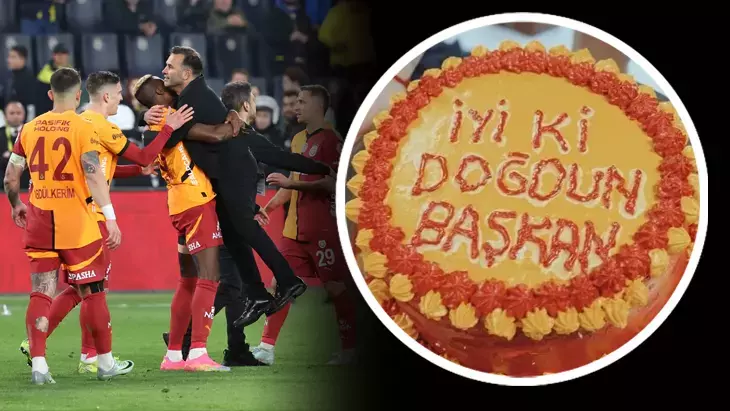 Galatasaraylı futbolculardan Ali Koç’a pasta
