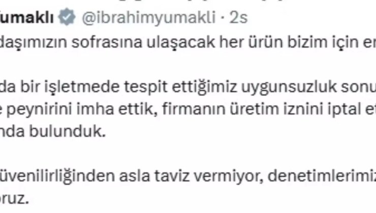 Konya’da 50 Ton Peynir İmha Edildi