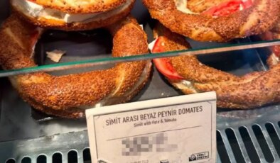 Sabiha Gökçen’deki kafede satılan simitin fiyatını görenler “Yok artık” diyor