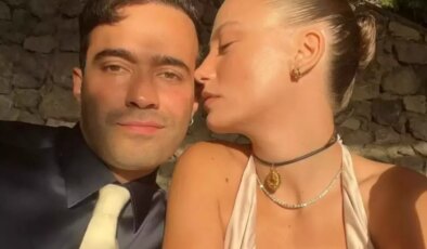 Serenay Sarıkaya ve Mert demir havalimanında dudak dudağa