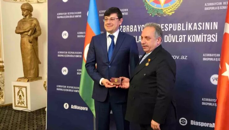 Talas Belediye Başkanı Yalçın’a Azerbaycan’dan Hizmet Madalyası