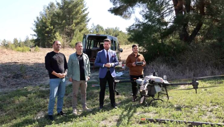 Tavas Belediyesi Zirai Dron ile Üreticiye Destek Oluyor