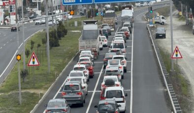 Tekirdağ-İstanbul kara yolunda trafik kilitlendi