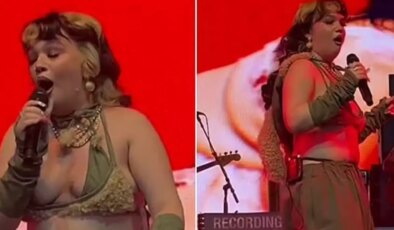 Ünlü şarkıcı, sahnede şarkı söylediği sırada kustu