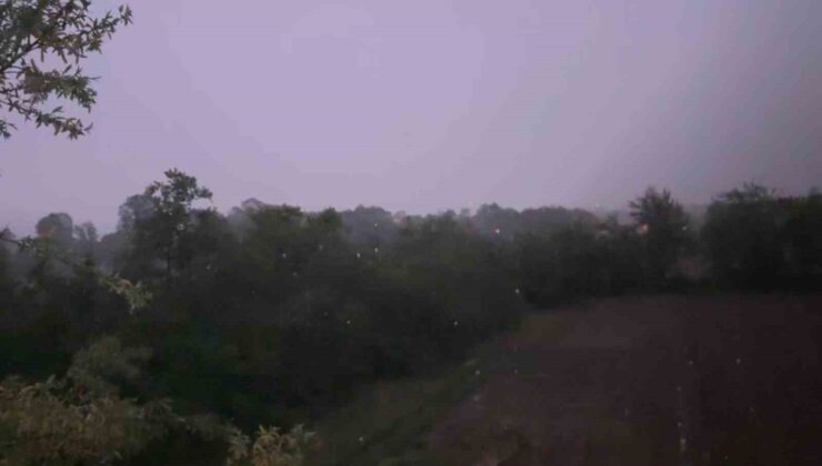 Bolu’da Geceyi Aydınlatan Şimşekler Görsel Şölen Oluşturdu