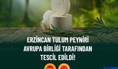 Erzincan Tulum Peyniri Avrupa Birliği’nden Coğrafi İşaret Tescili Aldı