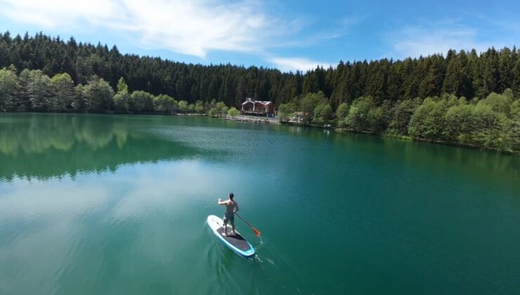 Şavşat Karagöl’de Kürek Sörfü Keyfi