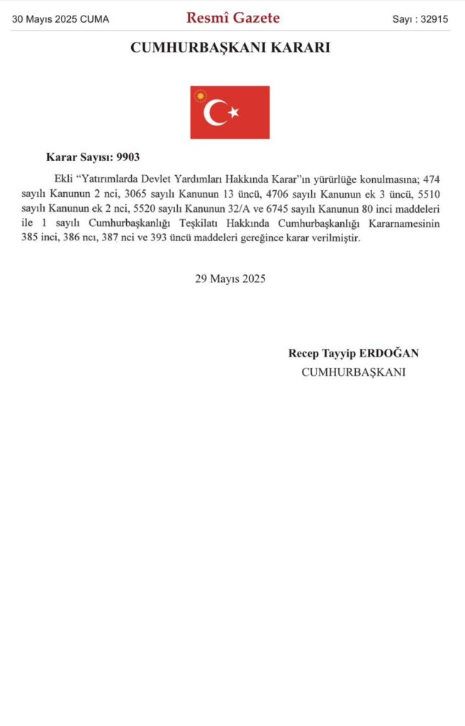 Yatırım Teşvik Sistemi