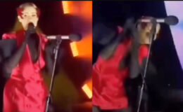 Derya Uluğ’a Şanlıurfa konserinde su şişesi fırlatıldı