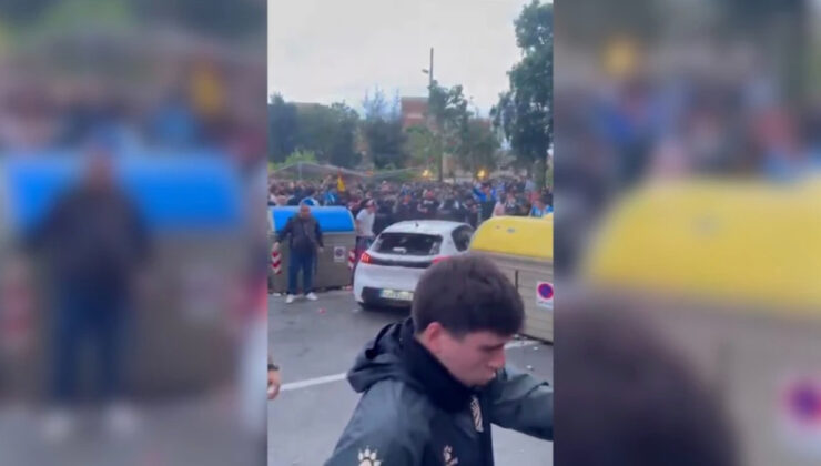 Barcelona-Espanyol Derbisinde Araç Taraftarların Üzerine Sürüldü