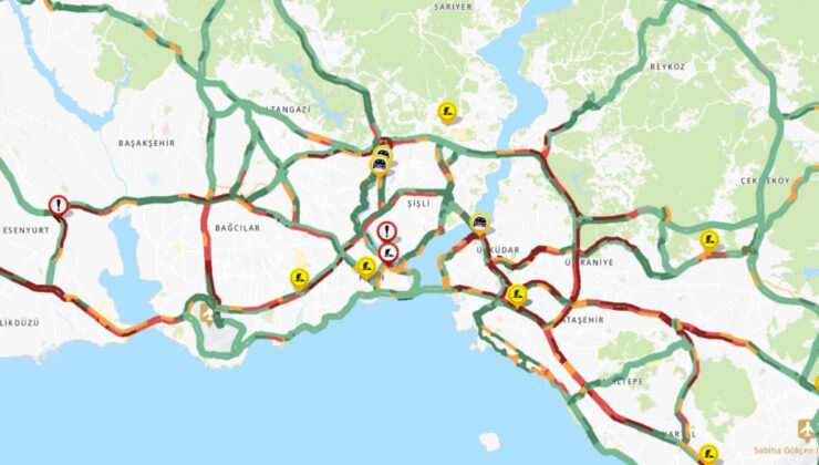 İstanbul’da haftanın ilk günü trafik yoğunluğu