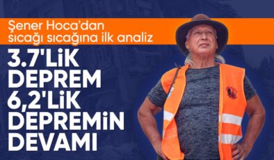 İstanbul’da hissedilen bir deprem oldu: Şener Üşümezsoy, tv1OO’e konuştu
