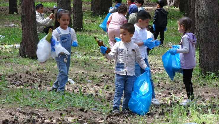 Minik çevreciler, Erzurum’da doğayı ‘tedavi ediyor’
