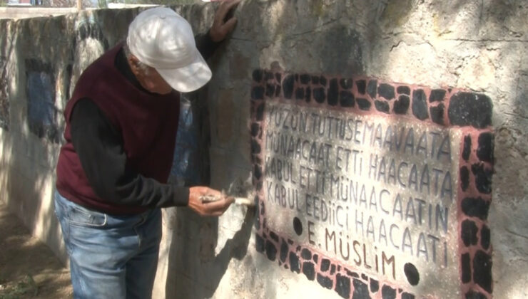 Nevşehir’de ölen eşine duyduğu aşkını taşlara kazıdı