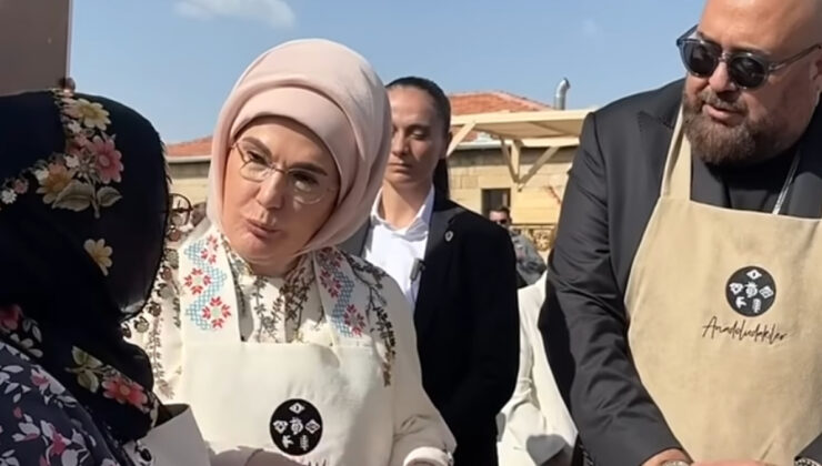 Nevşehir’de Türk Mutfağı Haftası: Emine Erdoğan, Kapadokyalı kadınlarla yaprak bastı