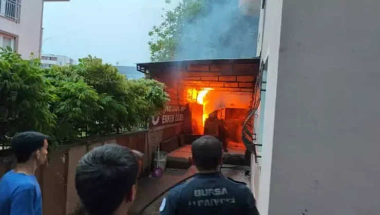 İnegöl’de Erkek Öğrenci Yurdunda Yangın