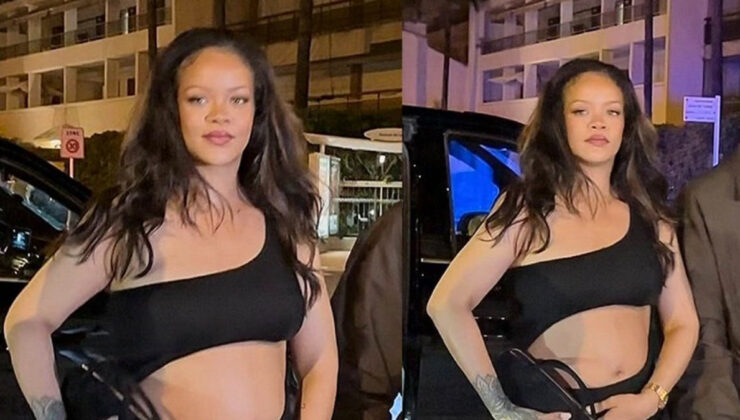 Rihanna ve ASAP Rocky Cannes’d aşk pozları! İddialı elbisesi dikkat çekti