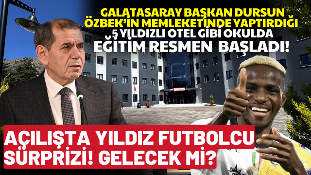 Dursun Özbek’ten Memleketine Büyük Vefa
